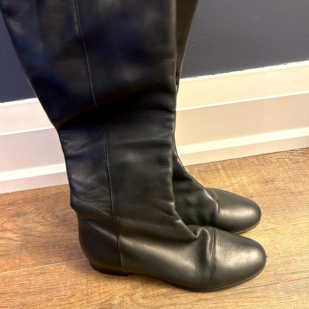 JIMMY CHOO | Black Leather Boots in size 37 or US 7.